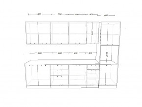 Кухонный гарнитур 16 Грецкий орех 3000 в Усть-Катаве - ust-katav.mebel74.com | фото 2