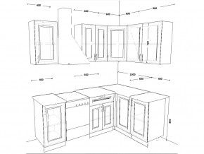 Кухонный гарнитур 2 Белый Вегас 1600х1400 мм в Усть-Катаве - ust-katav.mebel74.com | фото 2