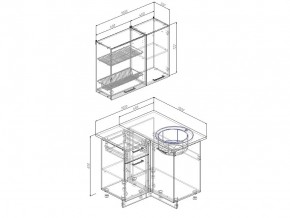 Кухонный гарнитур Антрацит 1000х1000 в Усть-Катаве - ust-katav.mebel74.com | фото 3