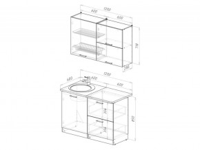 Кухонный гарнитур Антика лайт 1200 мм в Усть-Катаве - ust-katav.mebel74.com | фото 6