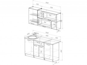 Кухонный гарнитур Антика стандарт 1600 мм в Усть-Катаве - ust-katav.mebel74.com | фото 6