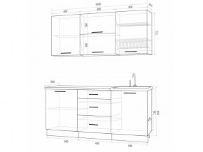 Кухонный гарнитур Флоренс Грин 1800 в Усть-Катаве - ust-katav.mebel74.com | фото 3