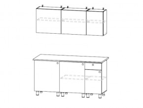 Кухонный гарнитур КГ 1 1600 Белый/Цемент светлый в Усть-Катаве - ust-katav.mebel74.com | фото 2