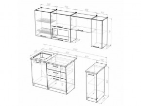 Кухонный гарнитур Лоретта ультра 2000 мм в Усть-Катаве - ust-katav.mebel74.com | фото 6