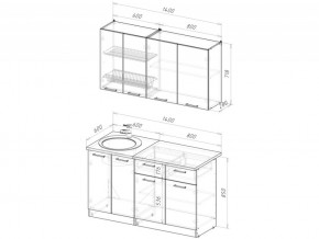 Кухонный гарнитур Лотос медиум 2 1400 мм в Усть-Катаве - ust-katav.mebel74.com | фото 6