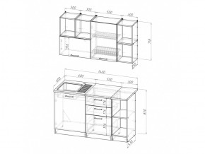 Кухонный гарнитур Ольга медиум 3 1400 мм в Усть-Катаве - ust-katav.mebel74.com | фото 6