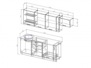 Кухонный гарнитур Вегас 2550 в Усть-Катаве - ust-katav.mebel74.com | фото 3