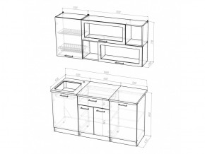 Кухонный гарнитур Яна стандарт 1600 мм в Усть-Катаве - ust-katav.mebel74.com | фото 5