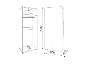 М01 (ручка брусок) Шкаф (2 двери) штанга в Усть-Катаве - ust-katav.mebel74.com | фото