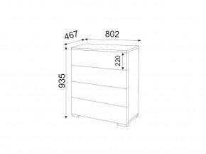 М05 (ручка брусок) Комод (4 ящика) в Усть-Катаве - ust-katav.mebel74.com | фото