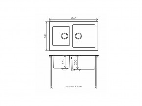 Мойка комбинированная Tolero twist TTS-840 Белый 923 в Усть-Катаве - ust-katav.mebel74.com | фото 2