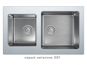 Мойка комбинированная Tolero twist TTS-840 Серый металлик 001 в Усть-Катаве - ust-katav.mebel74.com | фото