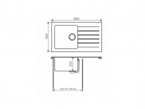 Мойка комбинированная Tolero twist TTS-860 Белый 923 в Усть-Катаве - ust-katav.mebel74.com | фото 2