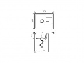 Мойка кварцевая Tolero R-107 Белый 923 в Усть-Катаве - ust-katav.mebel74.com | фото 2