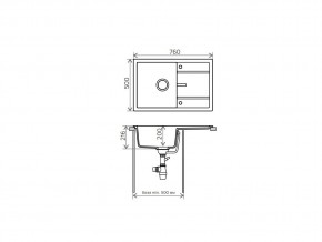 Мойка кварцевая Tolero R-112 Темно-бежевый 823 в Усть-Катаве - ust-katav.mebel74.com | фото 2