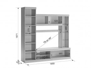 Мини-стенка Макси дуб сонома/белое дерево в Усть-Катаве - ust-katav.mebel74.com | фото 4