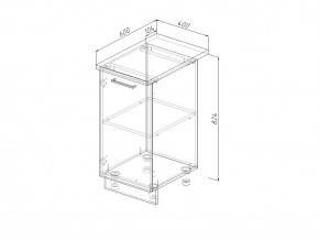 Н 40 Модуль нижний Без Столешницы МН 40 в Усть-Катаве - ust-katav.mebel74.com | фото