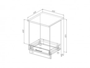 НД 60 Модуль нижний Без Столешницы Духовка МД 60 в Усть-Катаве - ust-katav.mebel74.com | фото