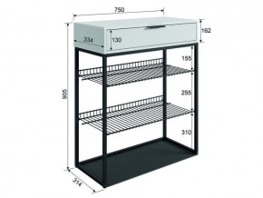 Обувница Краш черный муар/белое дерево в Усть-Катаве - ust-katav.mebel74.com | фото 7