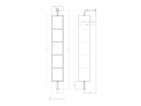 Пенал Grani 300 поворотный дуб сонома в Усть-Катаве - ust-katav.mebel74.com | фото 2