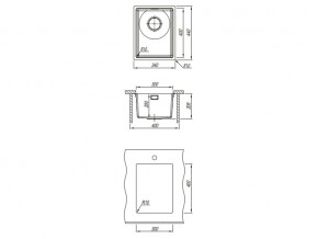 Подстольная мойка Оптима-HM 300.400.10.10 в Усть-Катаве - ust-katav.mebel74.com | фото 3