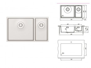 Подстольная мойка Оптима-HM 460/220.400.20.10 в Усть-Катаве - ust-katav.mebel74.com | фото 2