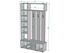 Прихожая с зеркалом V23_M в Усть-Катаве - ust-katav.mebel74.com | фото 3