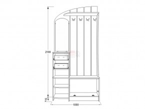 Прихожая Саша 14 ясень анкор в Усть-Катаве - ust-katav.mebel74.com | фото 2