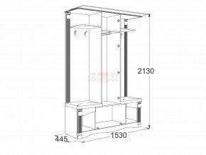 Прихожая Саша 17 в Усть-Катаве - ust-katav.mebel74.com | фото 2