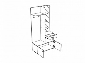 Прихожая Инес со шкафом в Усть-Катаве - ust-katav.mebel74.com | фото 3