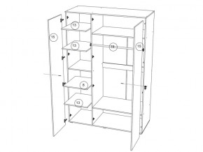 Шкаф 3-х створчатый Валенсия Миф в Усть-Катаве - ust-katav.mebel74.com | фото 2