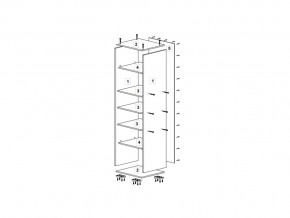 Шкаф 400 для белья (ДБ) ТМК Дуб млечный в Усть-Катаве - ust-katav.mebel74.com | фото 2