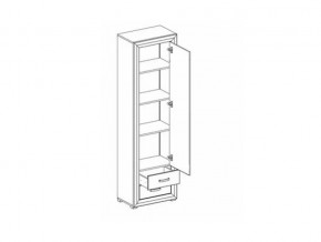 Шкаф B136-REG1D2S Мальта сибирская лиственница в Усть-Катаве - ust-katav.mebel74.com | фото 2