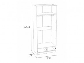 Шкаф для одежды Оттавия НМ 011.80 Белый Фасадный в Усть-Катаве - ust-katav.mebel74.com | фото 2