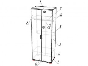 Шкаф двухдверный Модуль 01 Тиффани в Усть-Катаве - ust-katav.mebel74.com | фото 2