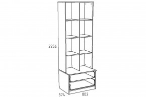 Шкаф комбинированный Акварель НМ 013.10 М Капучино в Усть-Катаве - ust-katav.mebel74.com | фото 2