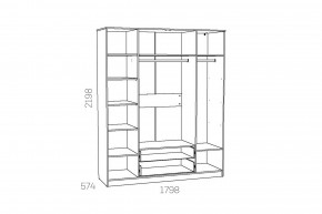 Шкаф комбинированный Оливия НМ 011.84 Х в Усть-Катаве - ust-katav.mebel74.com | фото 3