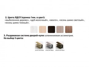 Шкаф-купе Акцент-Сим Д 1400-600 шимо светлый в Усть-Катаве - ust-katav.mebel74.com | фото 3