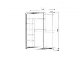 Шкаф-купе Бассо 2-600 с зеркалом дуб сонома/крем в Усть-Катаве - ust-katav.mebel74.com | фото 3