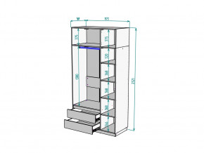 Шкаф Malta light H298 с антресолью HA3 Белый в Усть-Катаве - ust-katav.mebel74.com | фото 2