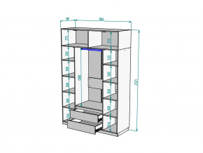 Шкаф Malta light H302 с антресолью HA4 Белый в Усть-Катаве - ust-katav.mebel74.com | фото 2