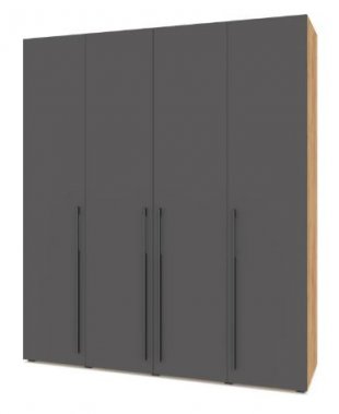 Стоун С41 Шкаф 4-х дв (Золотой дуб/Графит) в Усть-Катаве - ust-katav.mebel74.com | фото