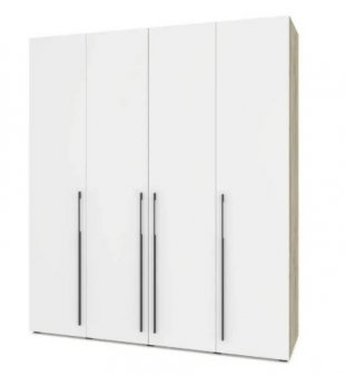 Стоун С41 Шкаф 4-х дв (Серый дуб/Белый) в Усть-Катаве - ust-katav.mebel74.com | фото
