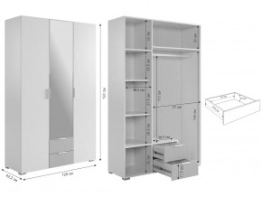 Шкаф трехдверный 109.02 Зефир белый в Усть-Катаве - ust-katav.mebel74.com | фото 2