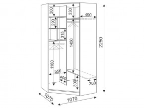 Шкаф угловой с зеркалом М35 Тиффани в Усть-Катаве - ust-katav.mebel74.com | фото 3