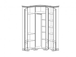 Шкаф угловой S320-SZFN5D Кентаки каштан в Усть-Катаве - ust-katav.mebel74.com | фото 2