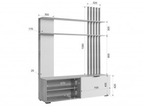 Стенка Бери дуб крафт золотой/графит в Усть-Катаве - ust-katav.mebel74.com | фото 2