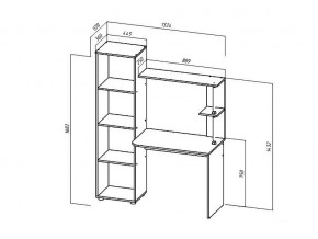 Стол компьютерный Юниор 1 венге/анкор светлый в Усть-Катаве - ust-katav.mebel74.com | фото 2