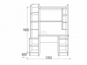 Стол письменный Омега 1 млечный дуб в Усть-Катаве - ust-katav.mebel74.com | фото 3