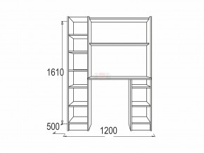 Стол письменный Омега 2 венге/млечный дуб в Усть-Катаве - ust-katav.mebel74.com | фото 2